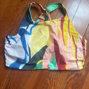 Calia Women’s Large Painterly Floral Bikini Top